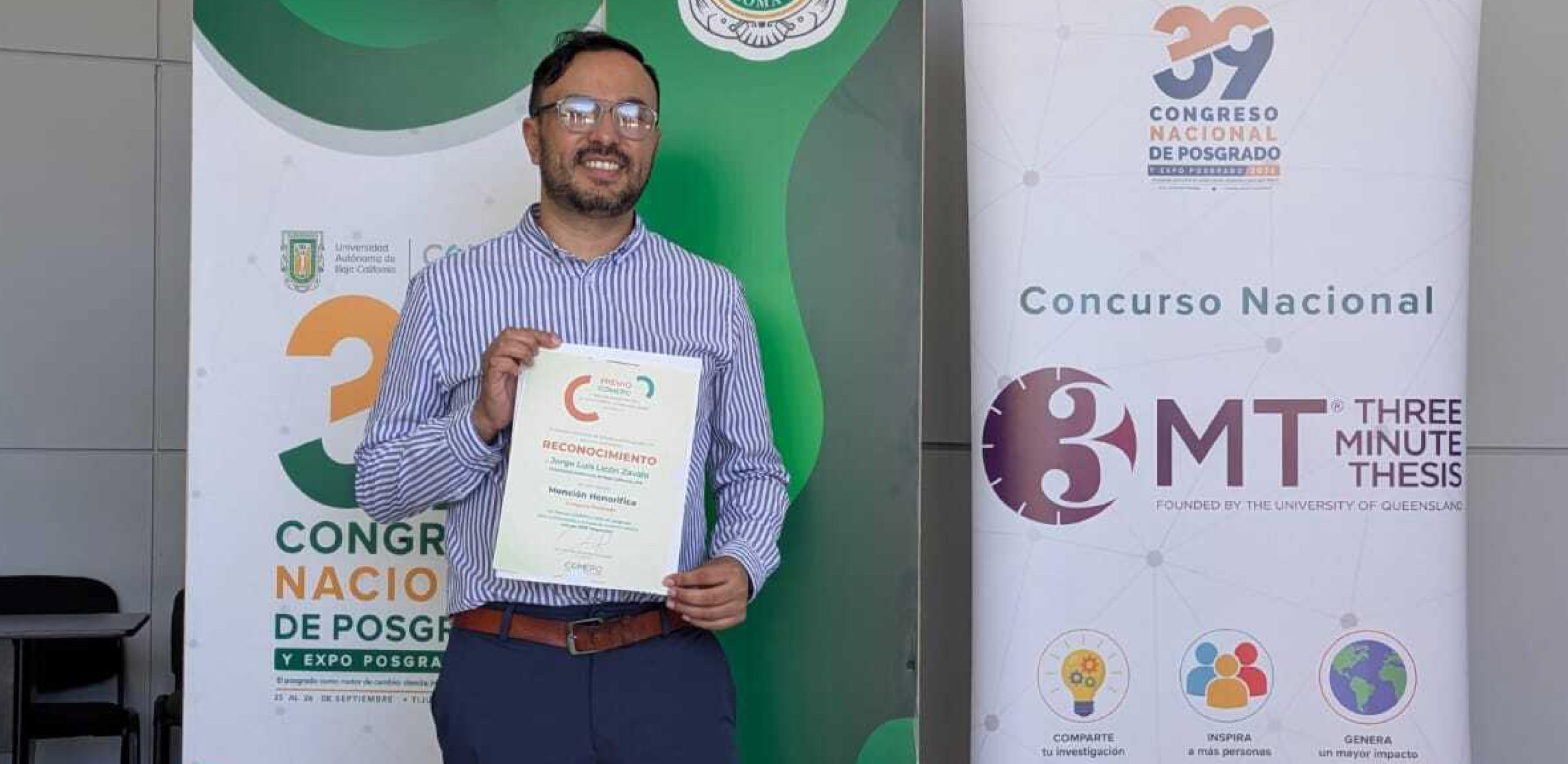 Reconocen a egresado del Doctorado en Ciencias Educativas con Mención Honorífica en el Premio COMEPO 2026